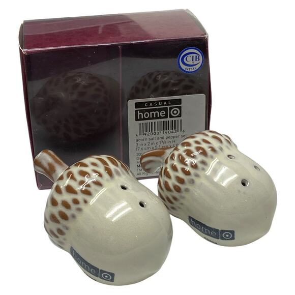 Target Casual Home Acorn Salt and Pepper Terra Cotta Clay MIB - Picture 9 of 9